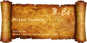 Moise Cserne névjegykártya